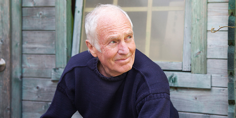 Man sitting outside